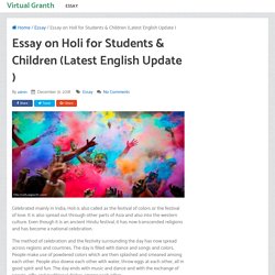 Essay on Holi for Students & Children (Latest English Update )
