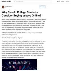 Why Should College Students Consider Buying essays Online?