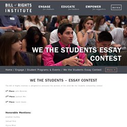 We the Students Essay Contest - Bill of Rights Institute