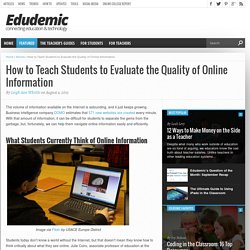 How to Teach Students to Evaluate the Quality of Online Information