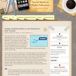 College students prefer to use Facebook in their courses
