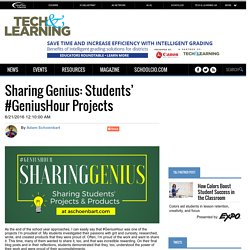 Sharing Genius: Students’ #GeniusHour Projects