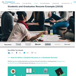 Students and Graduates Resume Example [2018]