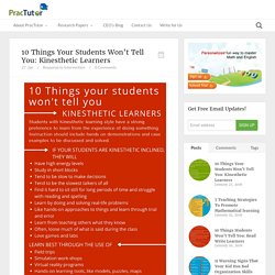 10 Things Your Students Won't Tell You: Kinesthetic Learners - Practutor Blog