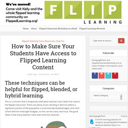 How to Make Sure Your Students Have Access to Flipped Learning Content – Flipped Classroom Workshop