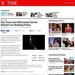 Gay Teens Sue Minnesota School District Over Bullying Policy