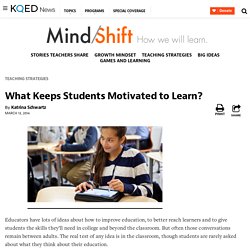 What Keeps Students Motivated to Learn?