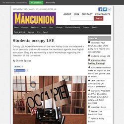 Students occupy LSE > The Mancunion