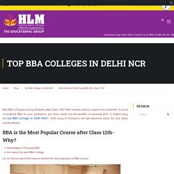 Why Students Prefer Doing BBA After Class 12th?
