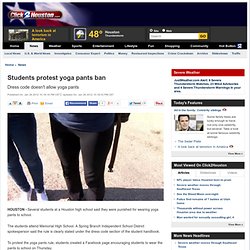 Students protest yoga pants ban