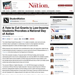 A Vote to Cut Grants to Low-Income Students Provokes a National Day of Action