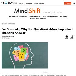For Students, Why the Question is More Important Than the Answer
