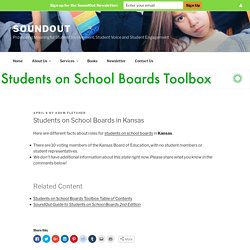 Students on School Boards in Kansas – SoundOut