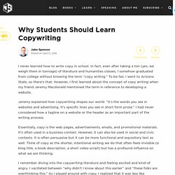 Why Students Should Learn Copywriting