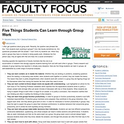Five Things Students Can Learn through Group Work