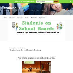 Students on School Boards Toolbox – SoundOut