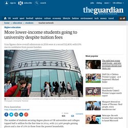 More lower-income students going to university despite tuition fees