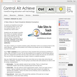 4 Fake Sites to Teach Students Website Evaluation