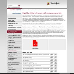 Digital Storytelling: Studienseminare: Bildungsserver Rheinland-Pfalz