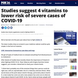 Studies suggest 4 vitamins to lower risk of severe cases of COVID-19