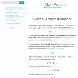 Guida allo studio di funzione - La MatePratica