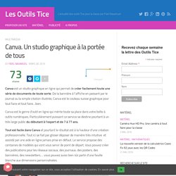 Canva. Un studio graphique à la portée de tous – Les Outils Tice