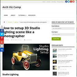 Studio lighting setup - Arch Viz Camp