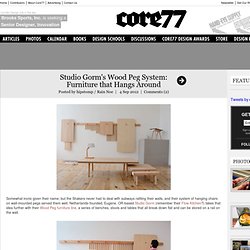 Studio Gorm's Wood Peg System: Furniture that Hangs Around