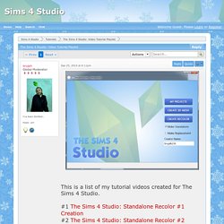 The Sims 4 Studio: Video Tutorial Playlist