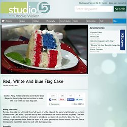 Red, White And Blue Flag Cake