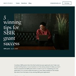 5 winning tips for SBIR grant success