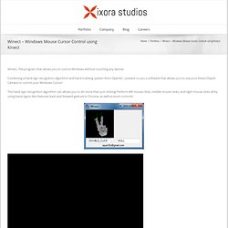 Winect - Windows Mouse Cursor Control using Kinect - Ixora Studios