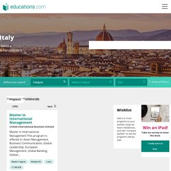 Study a Master's Degree in Italy