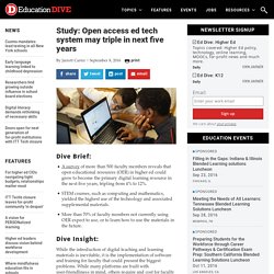 Study: Open access ed tech system may triple in next five years