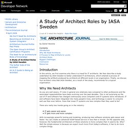 A Study of Architect Roles by IASA Sweden