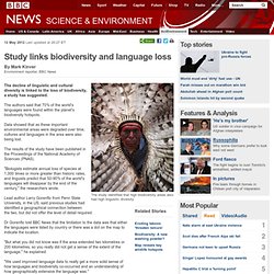 Study links biodiversity and language loss