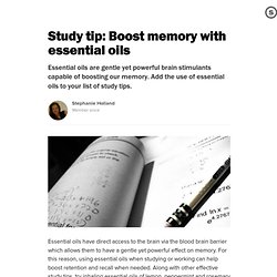 Boost Memory with Essential Oils