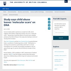 Study says child abuse leaves ‘molecular scars’ on DNA