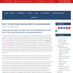 Best Study Visa Consultant In Chandigarh