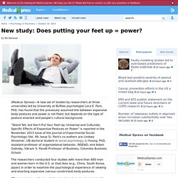 New study: Does putting your feet up = power?