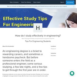 How do I study effectively in engineering?