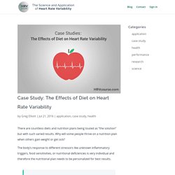 Case Study: The Effects of Diet on Heart Rate Variability