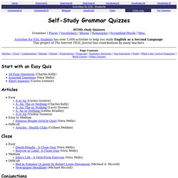 Self-Study English Grammar Quizzes (ESL, EFL)