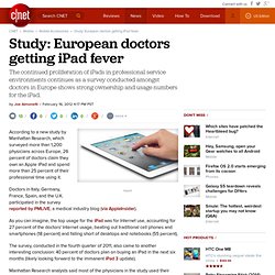 Study: European doctors getting iPad fever