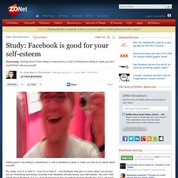 Study: Facebook is good for your self-esteem