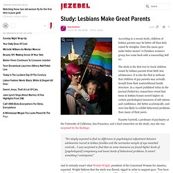 Study: Lesbians Make Great Parents