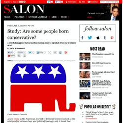 Study: Are some people born conservative?