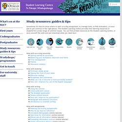 Study resources: guides & tips