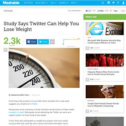 Study Says Twitter Can Help You Lose Weight