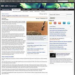 Study suggests early Mars was not so wet › News in Science (ABC Science)